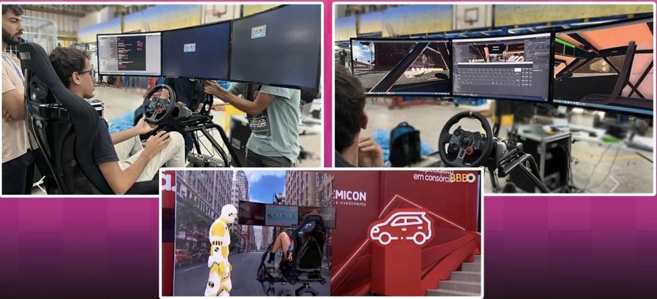 The racing simulators running at the BBB activation