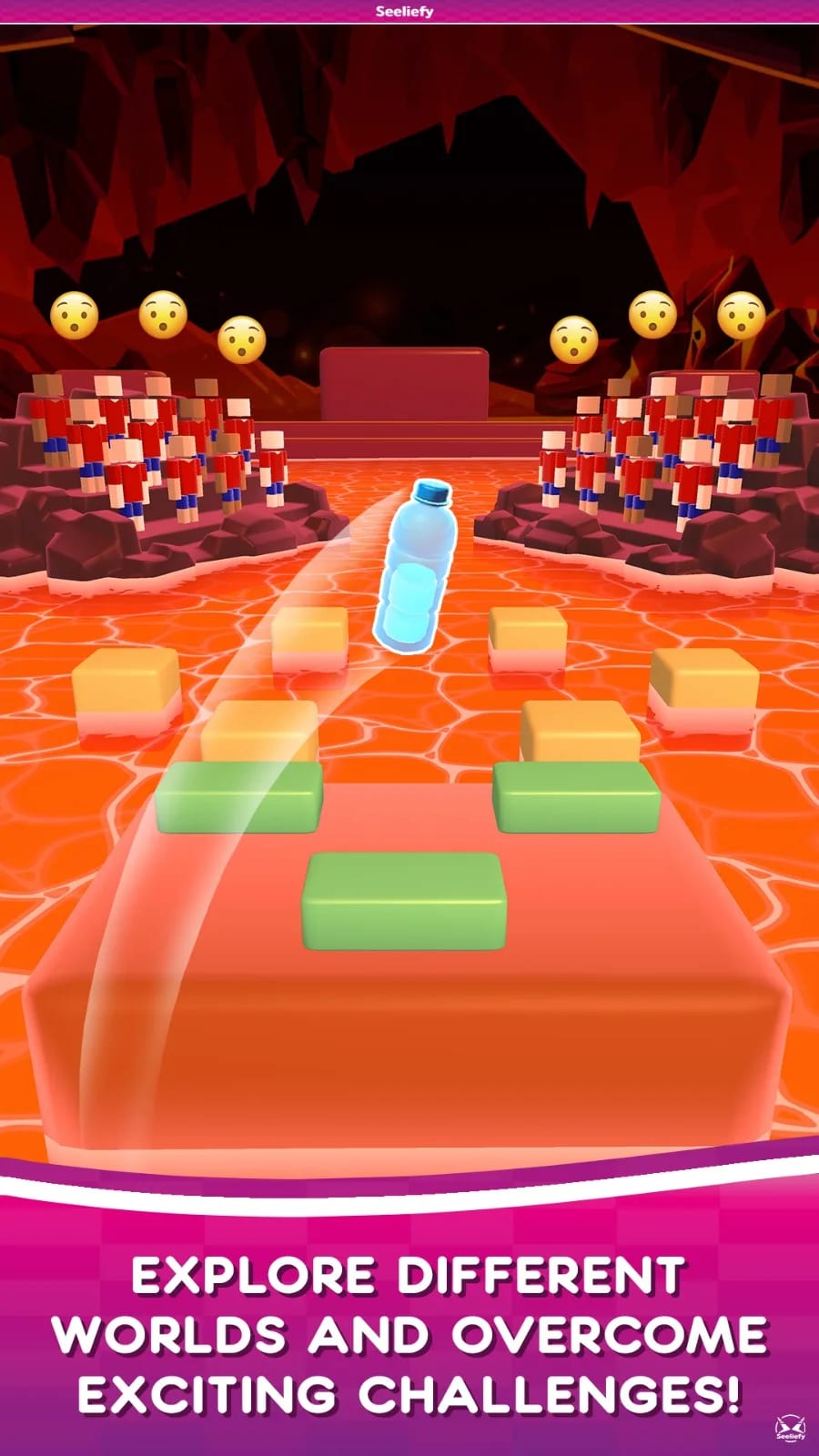 Store art showing the lava world of Bottle Flip Fever