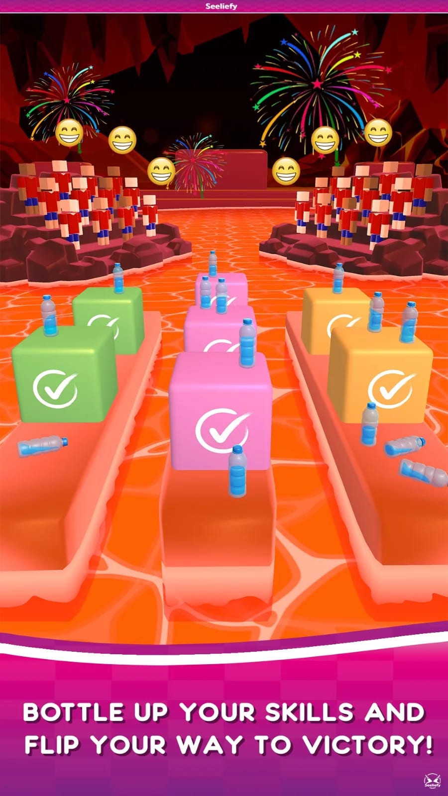Store art for a level full of blocks and fireworks