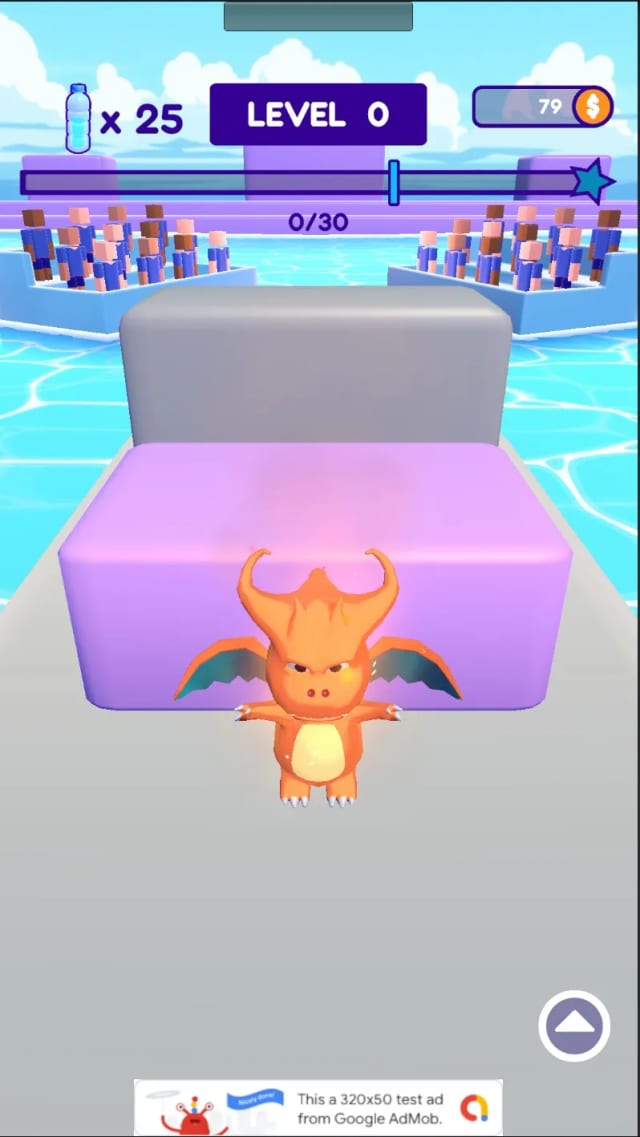 The first level, with the dragon bottle ready to flip