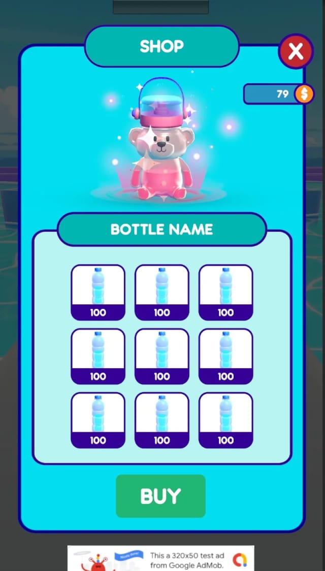 The bottle shop with a pink legendary bottle