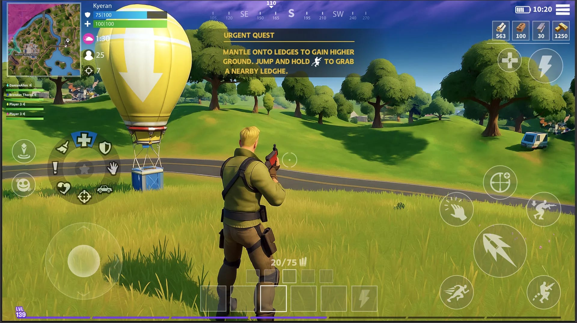 The mobile HUD studied for a game design UI/UX test