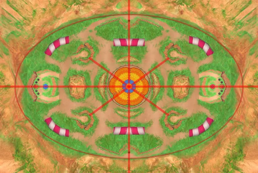 Diagram of the map symmetry axes