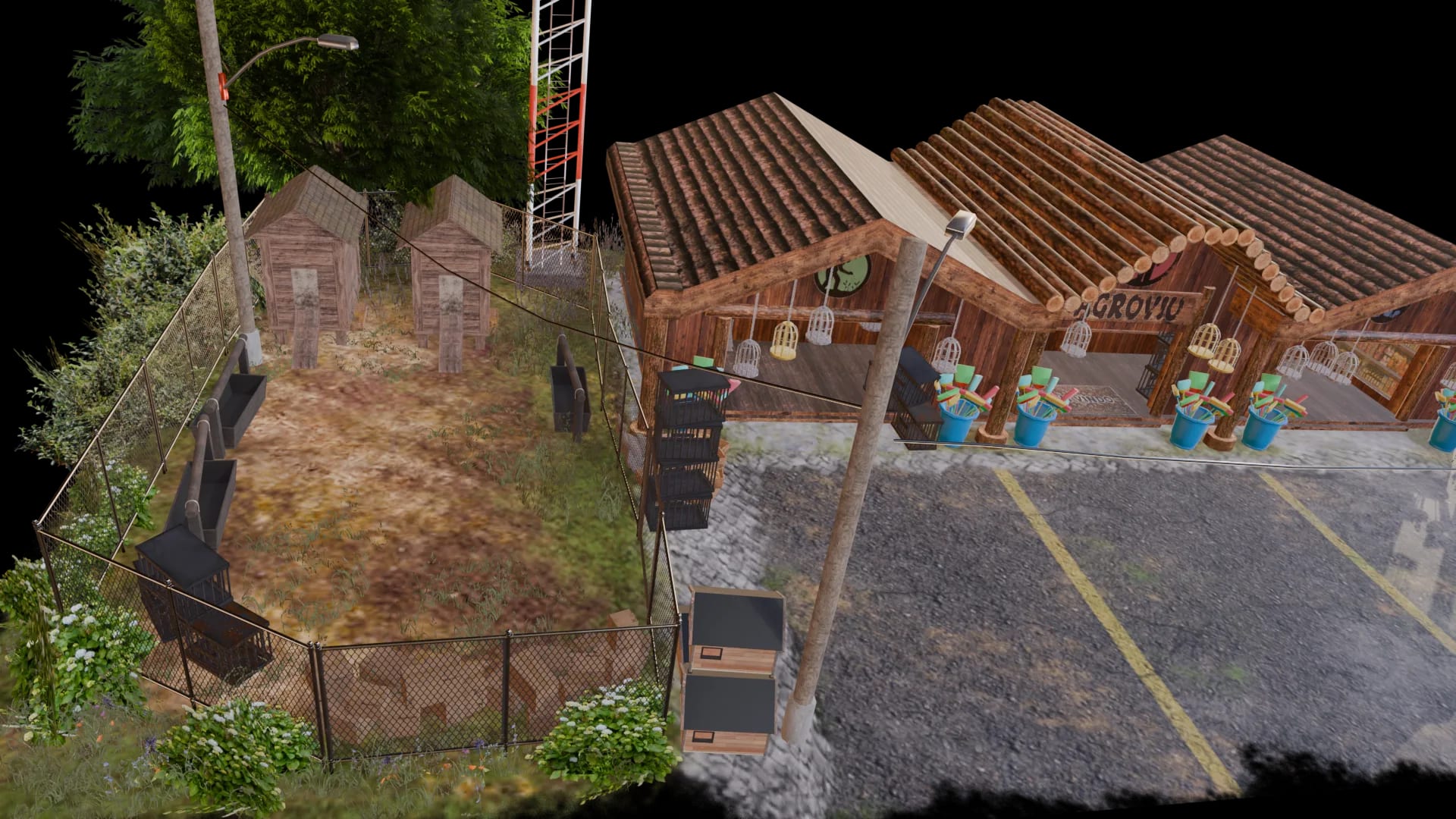 The store from another angle, ready for the open world