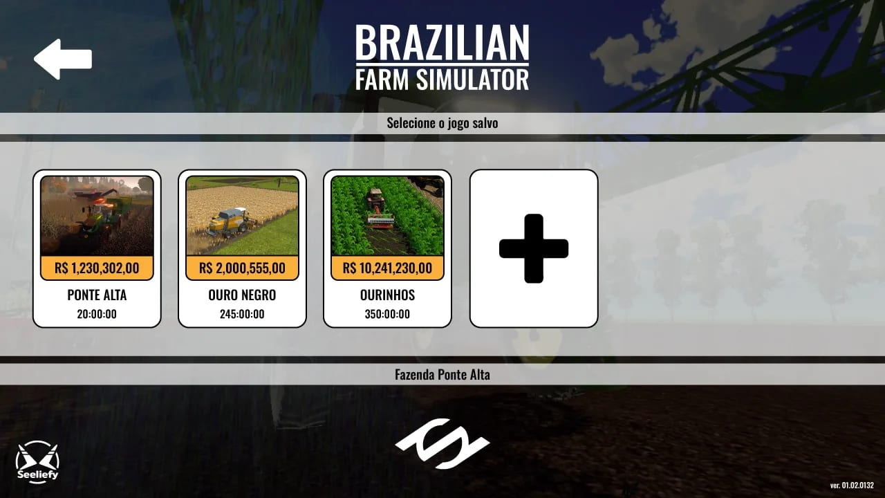 Picking one of the saved farms to keep playing