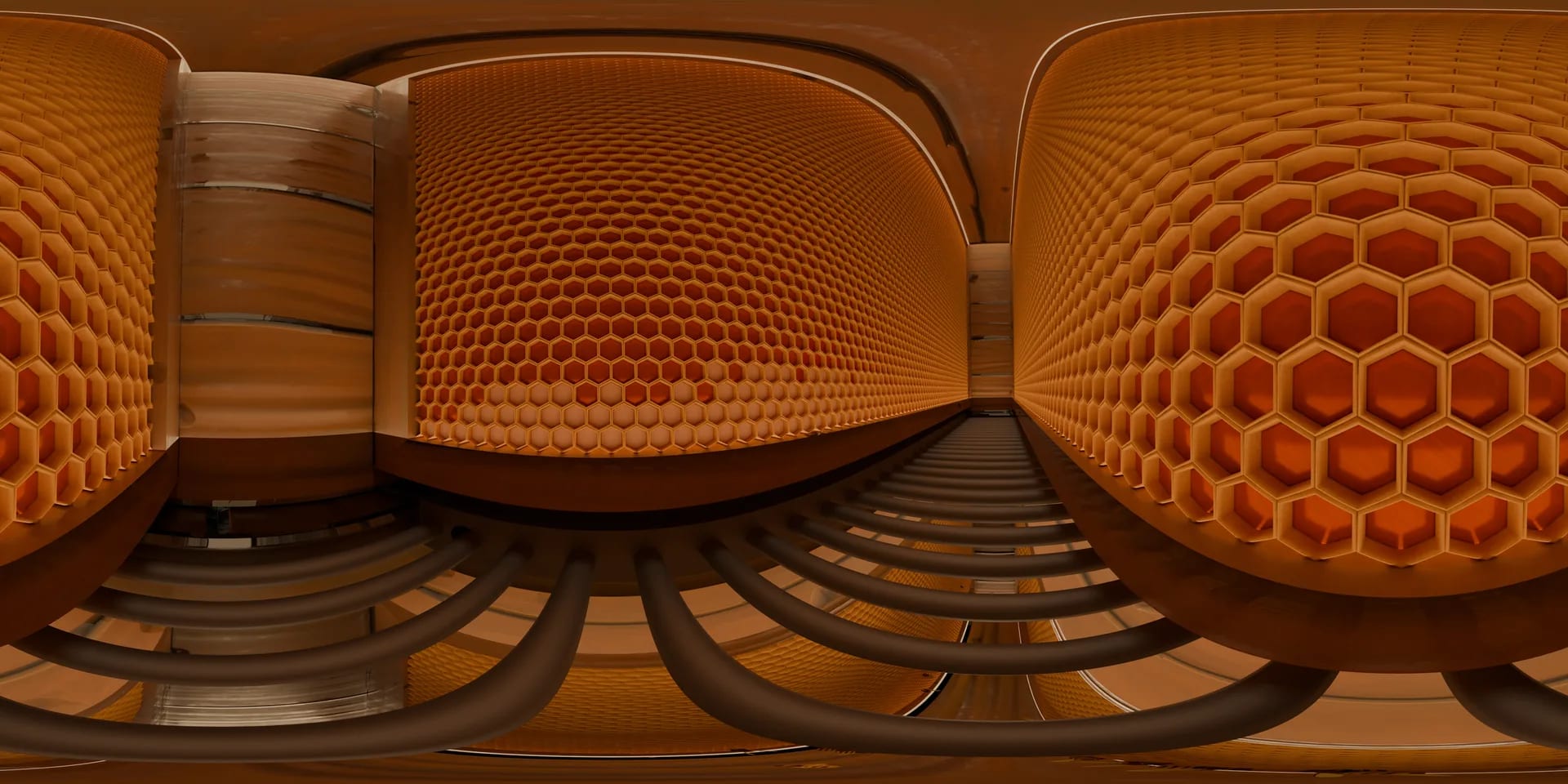 The inside of the hive in 360°, for a VR headset