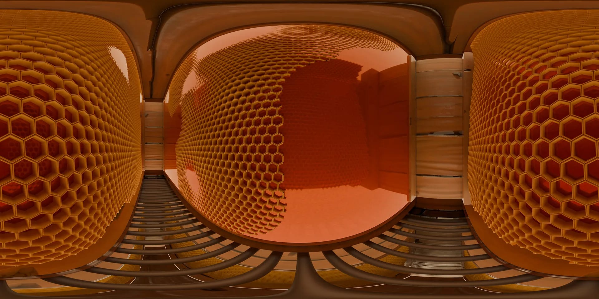 Another 360° view of the hive, all around the viewer
