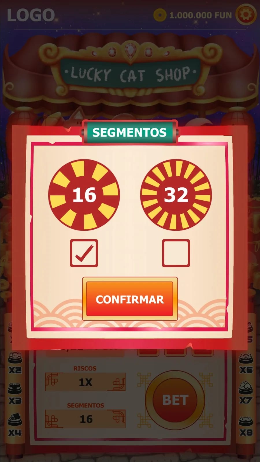 Choosing the segments of the wheel to bet on