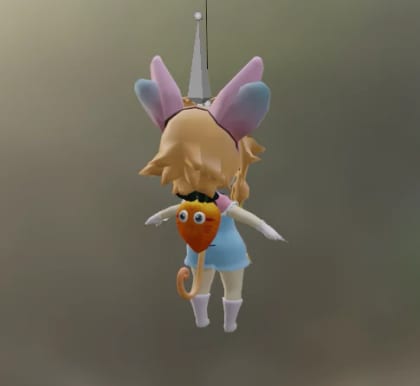 The character model seen from behind